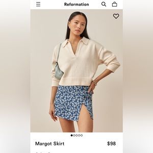 Reformation: Margot Skirt. Size 4. Color: Dana.